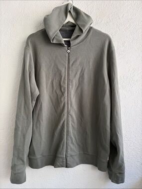 Vuori Men's Hooded Full-Zip Sweater Jacket - Sage Gray